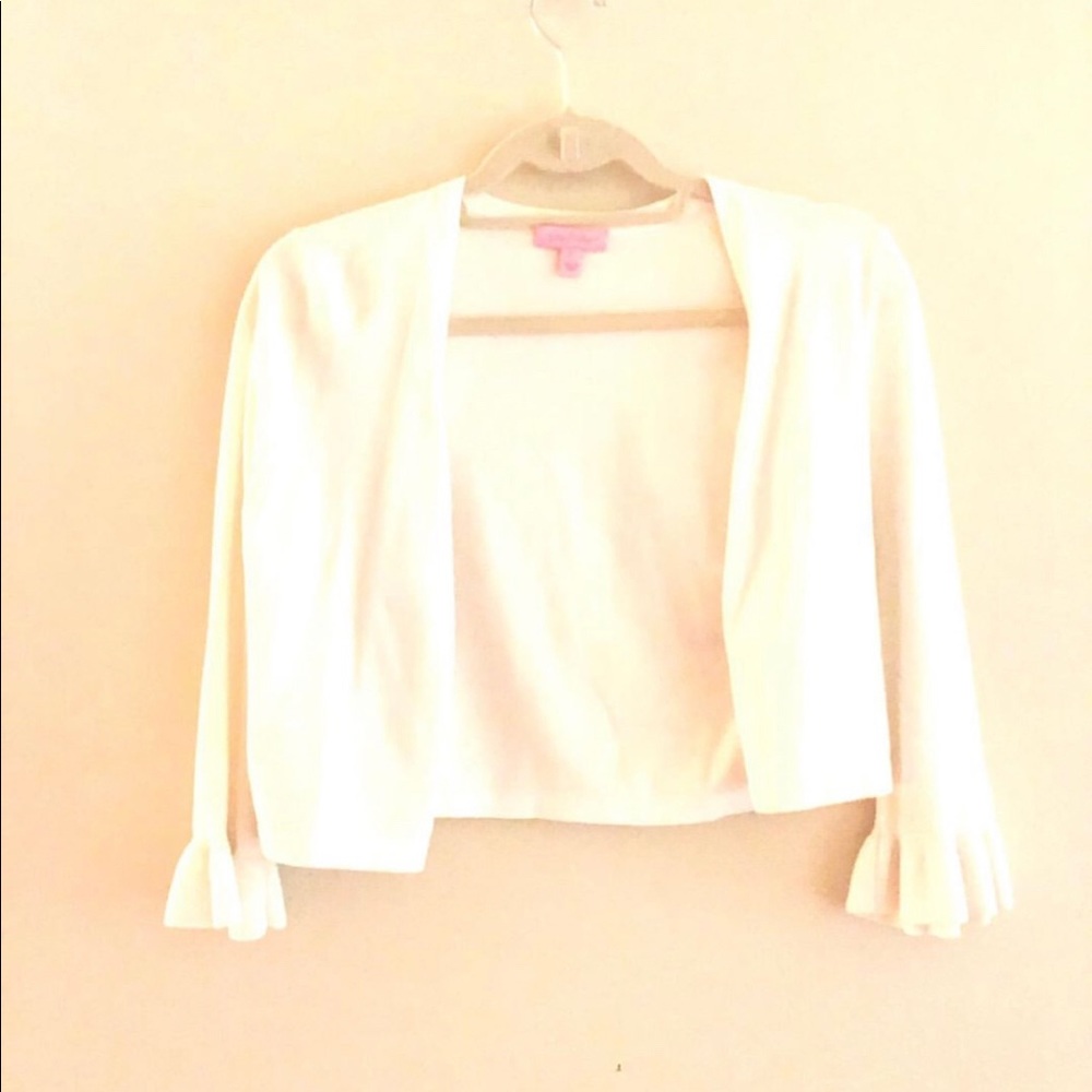 Lilly Pulitzer white 3/4 sweater